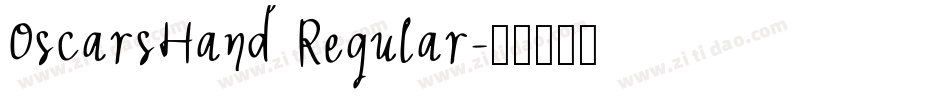 OscarsHand Regular字体转换